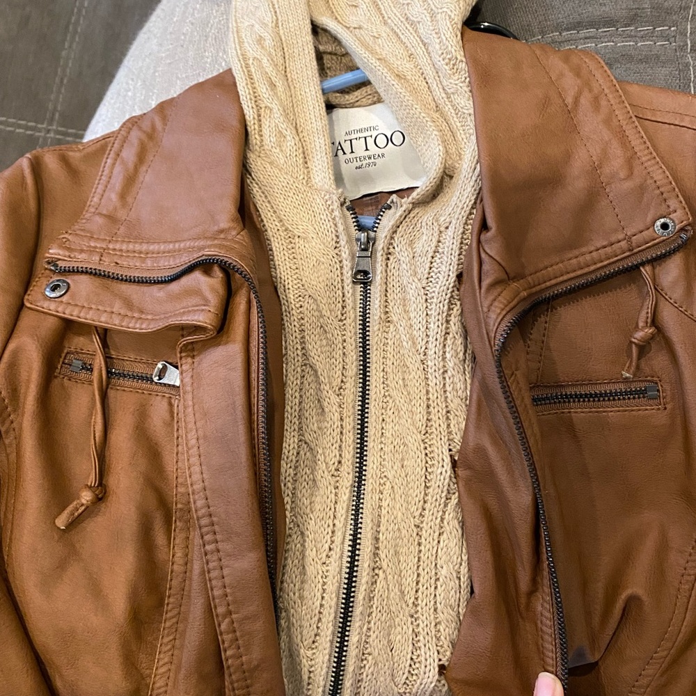 Faux leather jacket size medium never worn